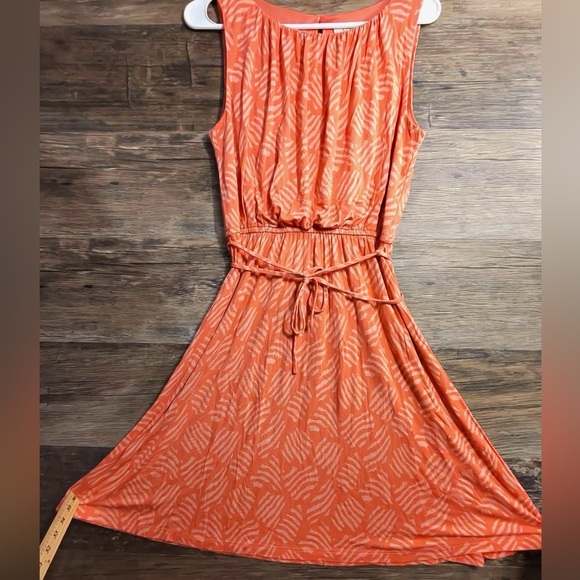 LOFT Dresses & Skirts - LOFT Orange Tie Front A-line Sundress